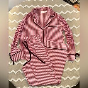 Vital Tik tok Flannel Cotton Striped Women’s Pajama Set